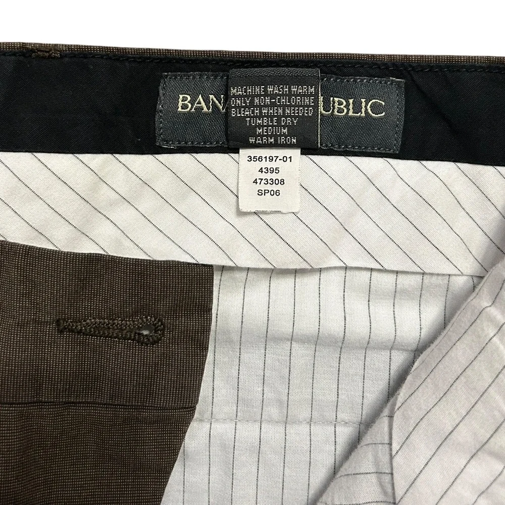 Banana Republic Mens Brown Cotton Straight Leg Chino Pants 33x30 356197-01